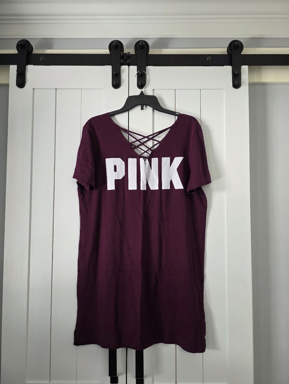 PINK Victoria's Secret Strappy Campus Tee Dress. Preloved. Flawed!
